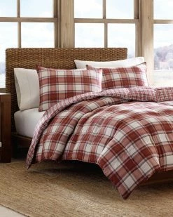 Hot Sale 🛒 Eddie Bauer Edgewood Plaid Red Duvet Set Home Duvet Inserts & Duvets 👍