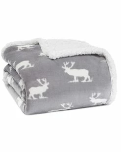 Discount 🥰 Eddie Bauer Elk Sherpa Plush Throw Home Blankets & Throws ✔️