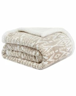 Wholesale ✔️ Eddie Bauer San Juan Oyster Sherpa Plush Throw Home Blankets & Throws 🔥