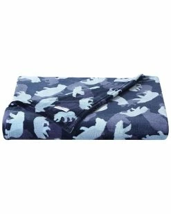 Outlet 👍 Eddie Bauer Kids Camp Camo Flannel Fleece Blanket Bedding 🔥