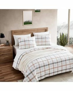 Discount 🔔 Eddie Bauer Jetty Island Plaid Reversible Quilt Set Home Comforters & Quilts 🎉