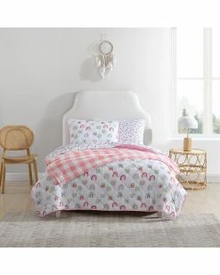 Outlet 🥰 Eddie Bauer Kids Sunnyvale Rainbow Lightweight Reversible Quilt Set Bedding 🥰