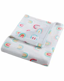 Budget ⭐ Eddie Bauer Kids Sunnyvale Rainbow Flannel Fleece Reversible Throw Blanket Bedding 🔔