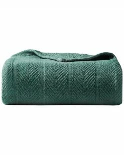 Cheapest 💯 Eddie Bauer Herringbone Cotton Green Blanket Home Blankets & Throws 🥰