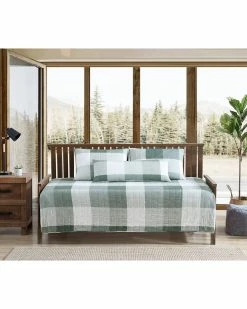 Coupon 👍 Eddie Bauer Boulder Plaid 100% Cotton Quilted Daybed Cover Set Home Comforters & Quilts ✨