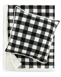 New 🛒 Eddie Bauer Cabin Plaid 100% Cotton Twill Throw & Pillow Set Home Blankets & Throws 💯