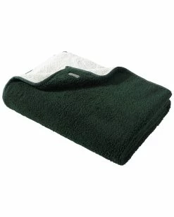 Brand new 🧨 Eddie Bauer Solid Bi Colored Sherpa Reversible Throw Blanket Home Blankets & Throws Evergreen 💯