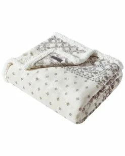 Deals ✔️ Eddie Bauer Fair Isle Peak Ultra Soft Plush Fleece Reversible Throw Blanket Home Blankets & Throws 👏