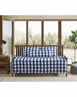 Outlet ✔️ Eddie Bauer Lakehouse Plaid 100% Cotton Quilted Daybed Cover Set Home Comforters & Quilts 👍