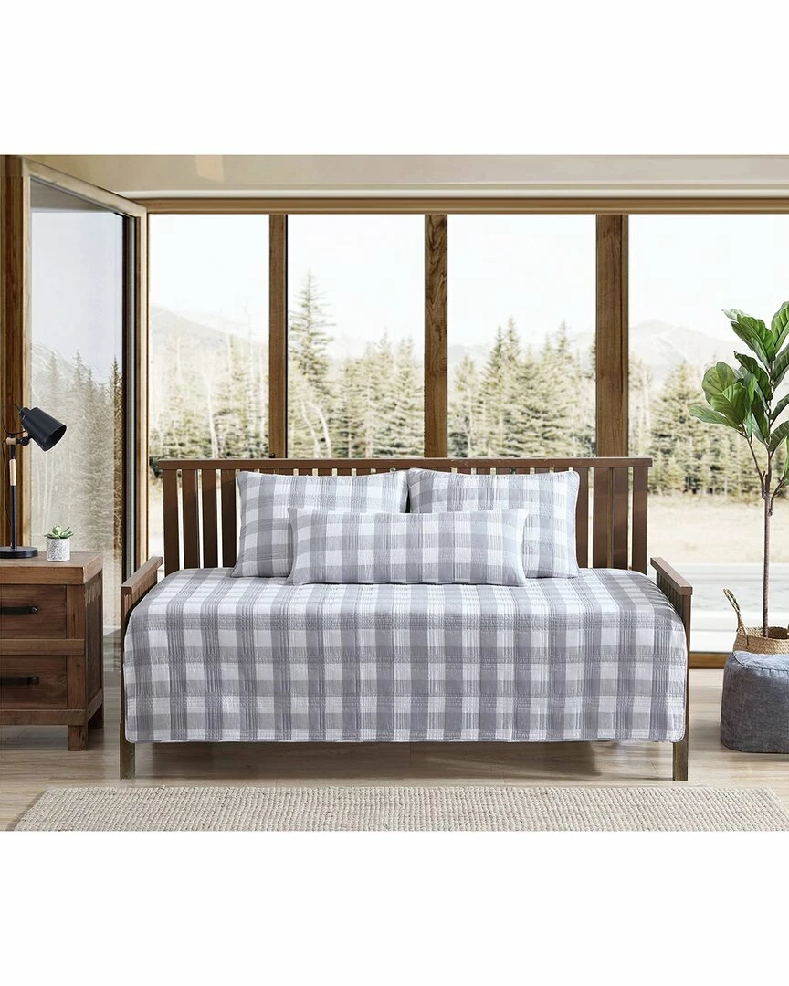 Promo ✔️ Eddie Bauer Lakehouse Plaid 100% Cotton Quilted Daybed Cover Set Home Comforters & Quilts Grey ❤️ 1 Promo ✔️ Eddie Bauer Lakehouse Plaid 100% Cotton Quilted Daybed Cover Set Home Comforters & Quilts Grey ❤️