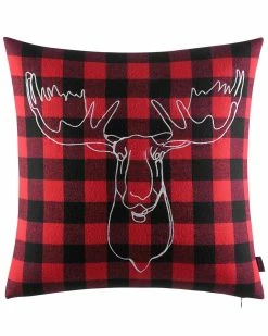 Hot Sale 🌟 Eddie Bauer Moose Head Red Throw Pillow Home Pillow Inserts 😀