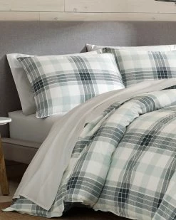 Wholesale ❤️ Eddie Bauer Winter Ridge Plaid Green Comforter Set Home Duvet Inserts & Duvets 🎁