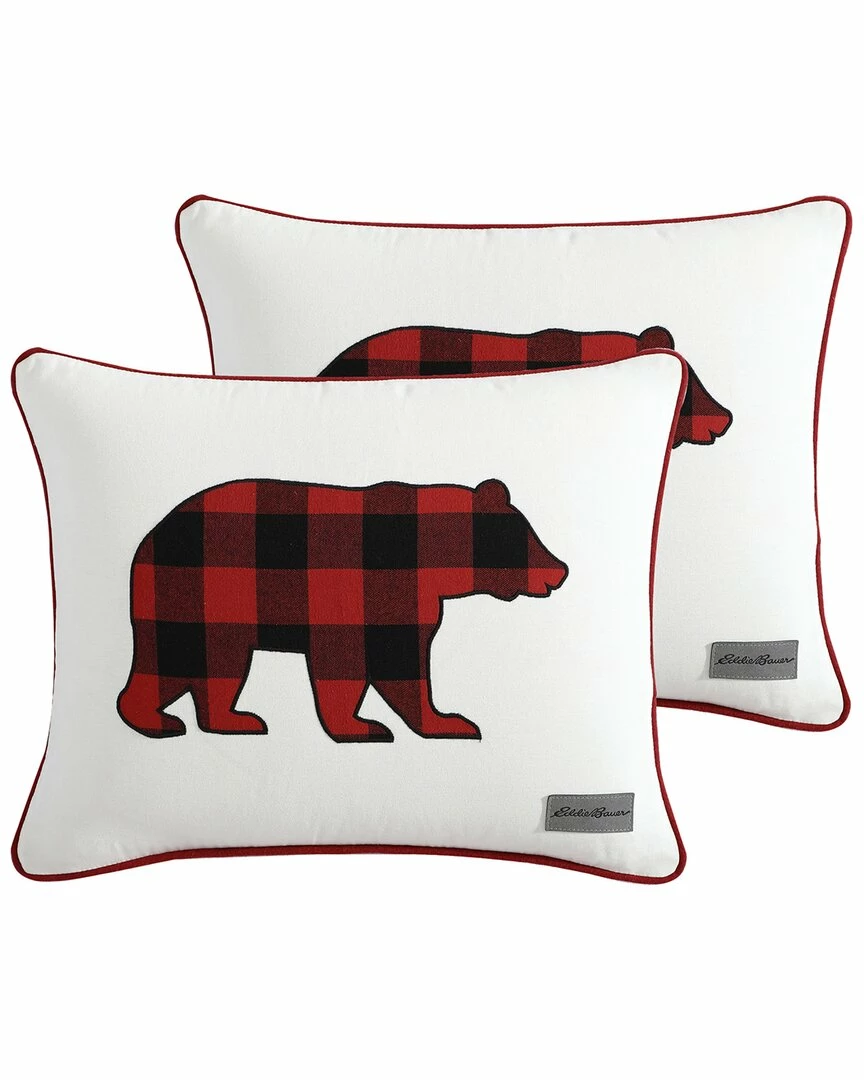 Brand new 😍 Eddie Bauer Cabin Plaid Bear 100% Cotton Canvas Pillow Cover Set Home Decorative Pillows 🛒 1 Brand new 😍 Eddie Bauer Cabin Plaid Bear 100% Cotton Canvas Pillow Cover Set Home Decorative Pillows 🛒