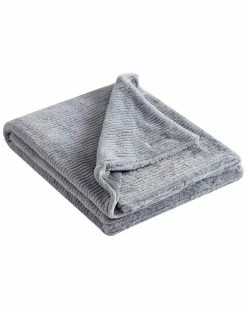 Outlet 🔥 Eddie Bauer Corduroy Stripe Solid Microfleece-Reversible Throw Blanket Home Blankets & Throws ✔️