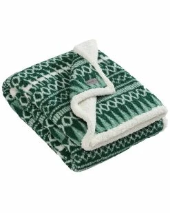New 🧨 Eddie Bauer Alpine Fair Isle Sherpa-Reversible Throw Blanket Home Blankets & Throws 🧨