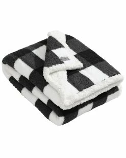 Discount 👏 Eddie Bauer Cabin Plaid Sherpa-Reversible Throw Blanket Home Blankets & Throws ✔️