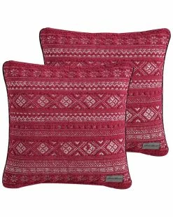 Discount 🎉 Eddie Bauer Classic Fair Isle Sherpa Pillow Cover Set Home Decorative Pillows 🤩