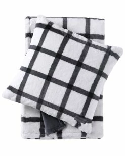Coupon 😀 Eddie Bauer Bunkhouse Plaid Fur Like Throw & Pillow Set Home Blankets & Throws 🤩