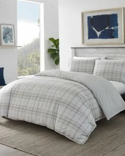 Hot Sale 😉 Eddie Bauer Grays Harbor Plaid Duvet Cover Set Home Duvet Inserts & Duvets 👍