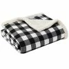 Deals 🥰 Eddie Bauer Cabin Plaid Flannel Sherpa Throw Home Blankets & Throws 😀