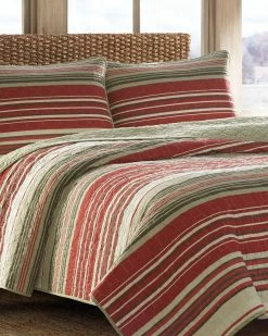 Cheapest 💯 Eddie Bauer Yakima Valley Stripe Reversible Quilt Set Home Comforters & Quilts 🎁
