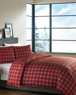 Flash Sale 🔔 Eddie Bauer Mountain Plaid Duvet Set Home Duvet Inserts & Duvets 😉