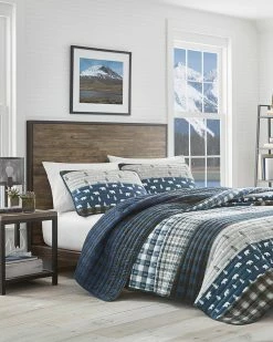 Hot Sale 😉 Eddie Bauer Blue Creek Plaid Quilt Set Home Comforters & Quilts 😍