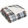 Deals 🎁 Eddie Bauer Anderson Plaid Flannel Sherpa Throw Home Blankets & Throws 👍