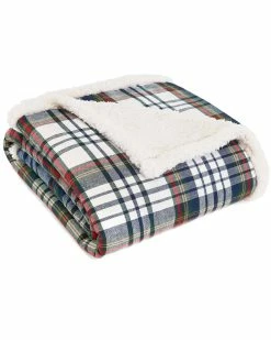 Deals 🎁 Eddie Bauer Anderson Plaid Flannel Sherpa Throw Home Blankets & Throws 👍