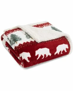 Hot Sale 🥰 Eddie Bauer Nautica Grizzly Peak Red Throw Home Blankets & Throws ⭐