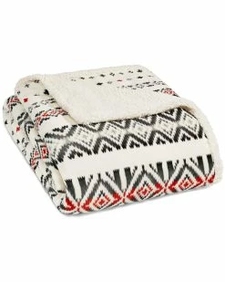 Hot Sale 🤩 Eddie Bauer Mountain Village Chili Sherpa Blanket Home Blankets & Throws ❤️