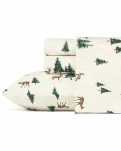 Best Sale 🥰 Eddie Bauer Deer Hollow 100% Cotton Flannel Sheet Set Home Sheets ❤️