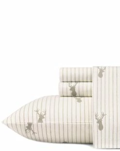 Best deal 😀 Eddie Bauer Deer Lodge Flannel Sheet Set Home Sheets ✔️